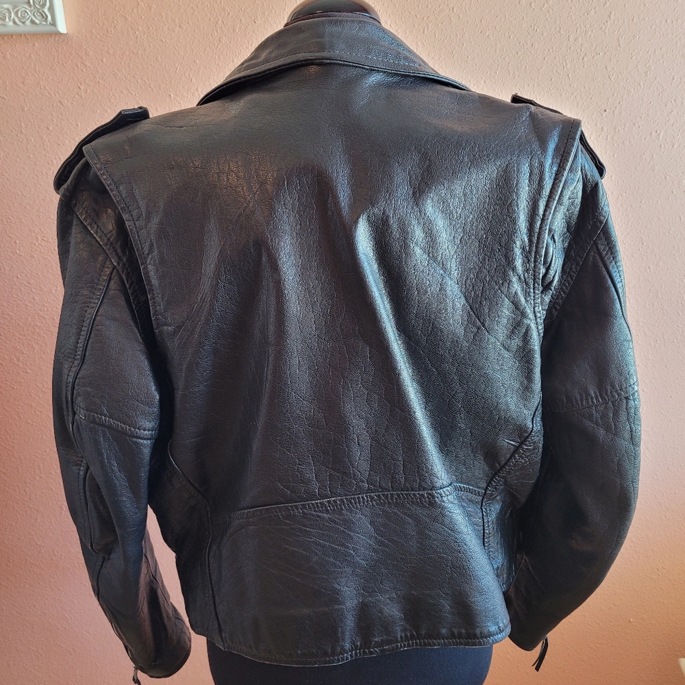 Leather Motorcycle Jacket - Picture 4 of 11